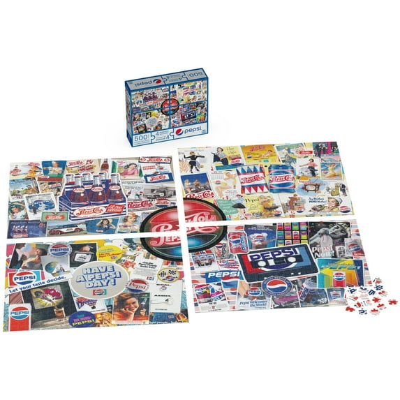 Pepsi, 500-Piece Jigsaw Puzzle Bundle of 4, for Ages 12 & up