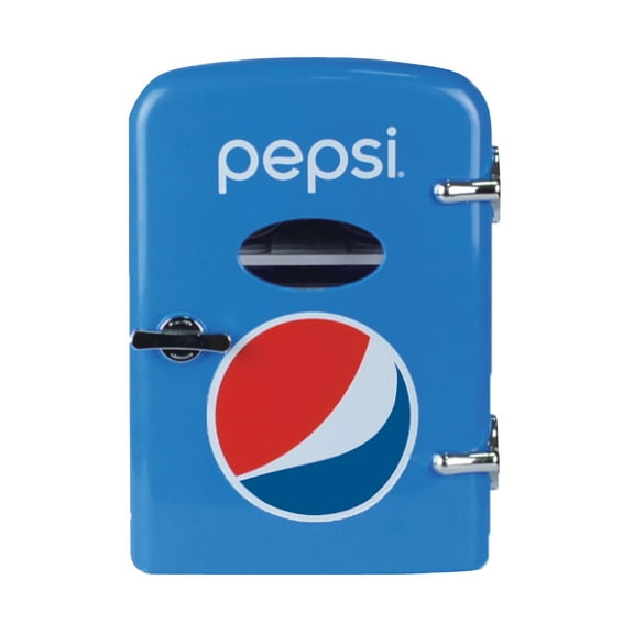Pepsi, 6 Can Mini Personal Fridge Cooler, Blue