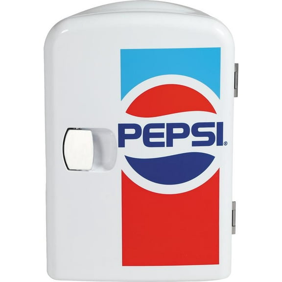Pepsi, 6 Can Beverage Refrigerator, Car Adaptor, White, MIS138PEP