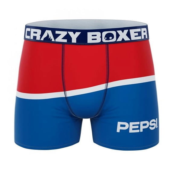 Pepsi 836576-small-28-30 Crazy Boxer Pepsi Cola Large Color Logo Print Mens Boxer Briefs - Small 28-30