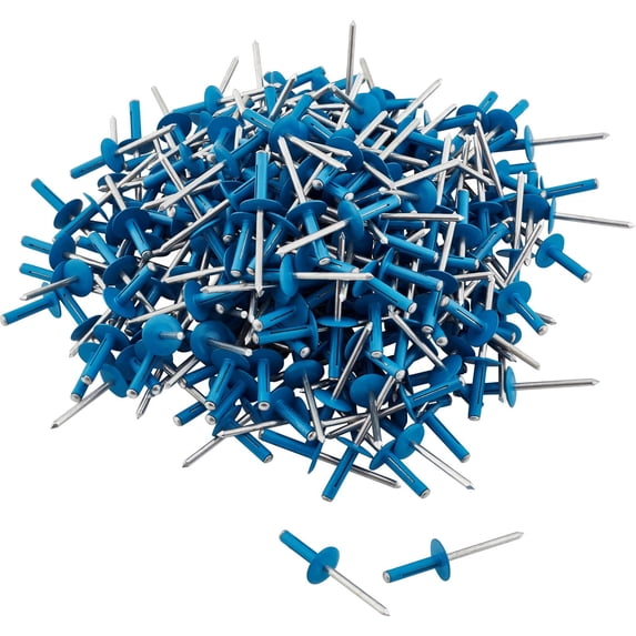 Pepsi Blue Exploding Head Rivets-3/16 Large Head Alum