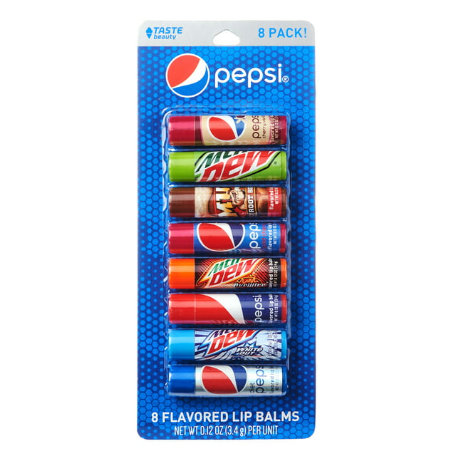 Pepsi Cola 8 Piece Soda Flavored Kids Lip Balm Set