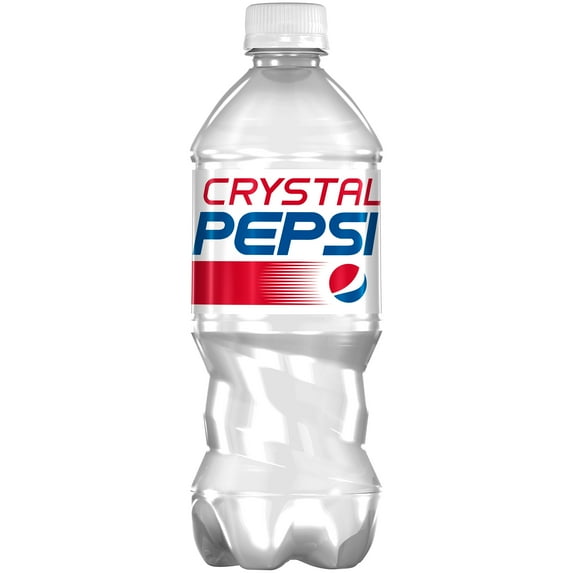 Pepsi Cola Crystal Clear Soda Pop, 20 fl oz Bottle