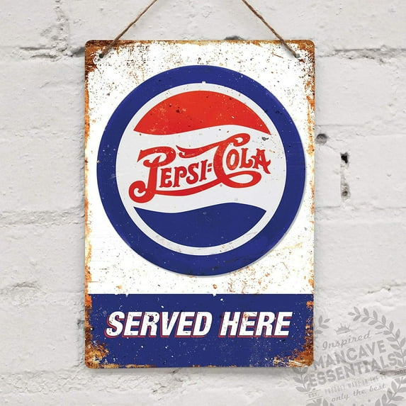 Pepsi Cola Replica Vintage Garage Kitchen Americana Tin Sign Metal Sign TIN Sign 7.8X11.8 INCH