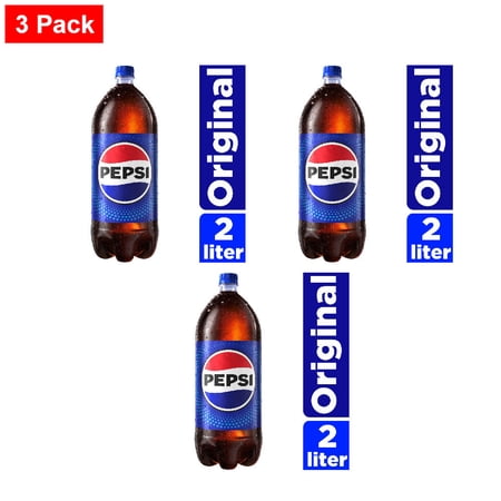 Pepsi Cola Soda Bottle 2 liter - 3 Pack