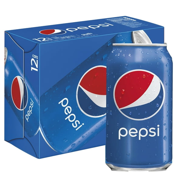 Pepsi Cola Soda Pop, 12 fl oz, 12 Pack Cans