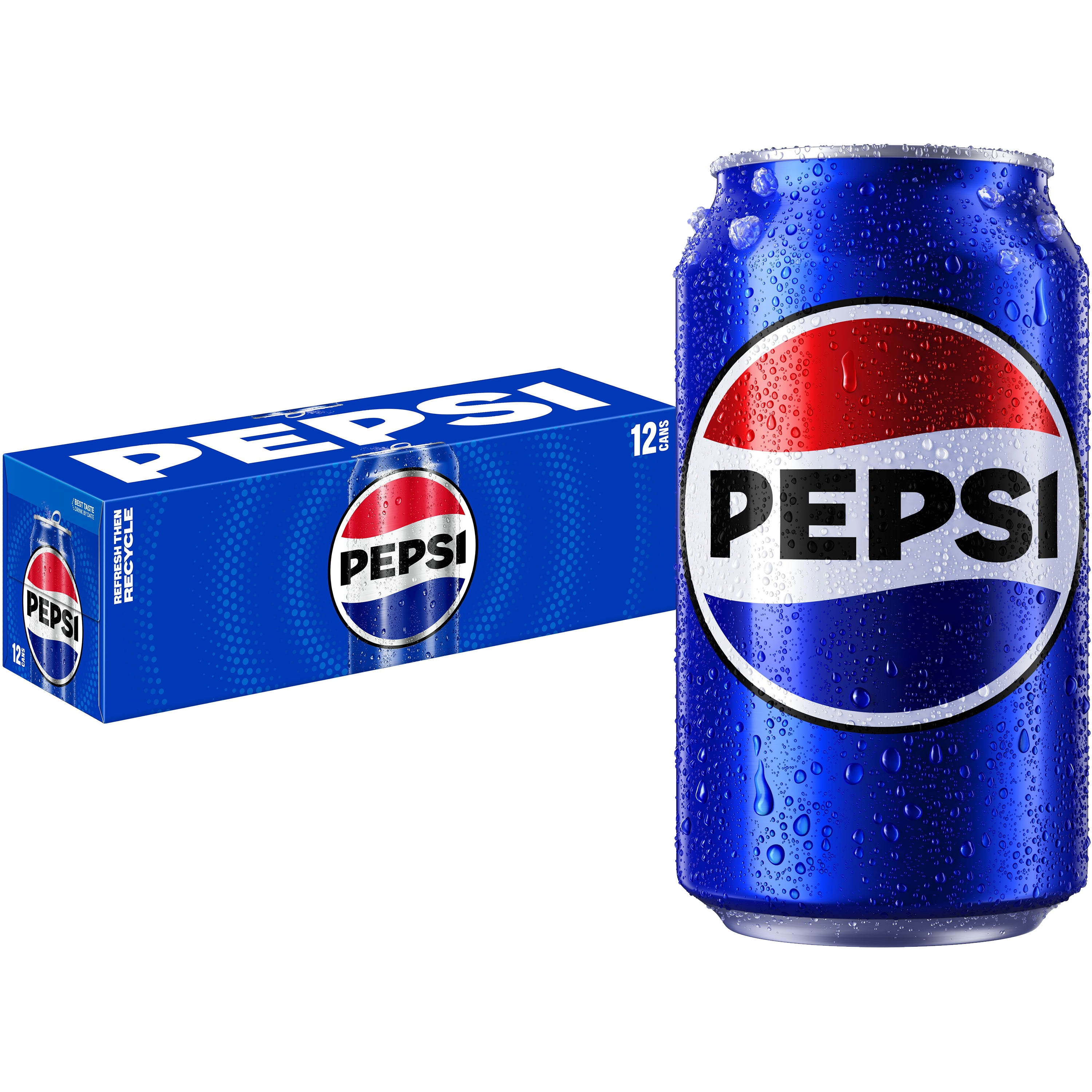 Pepsi Cola Soda Pop, 12 fl oz, 12 Pack Cans