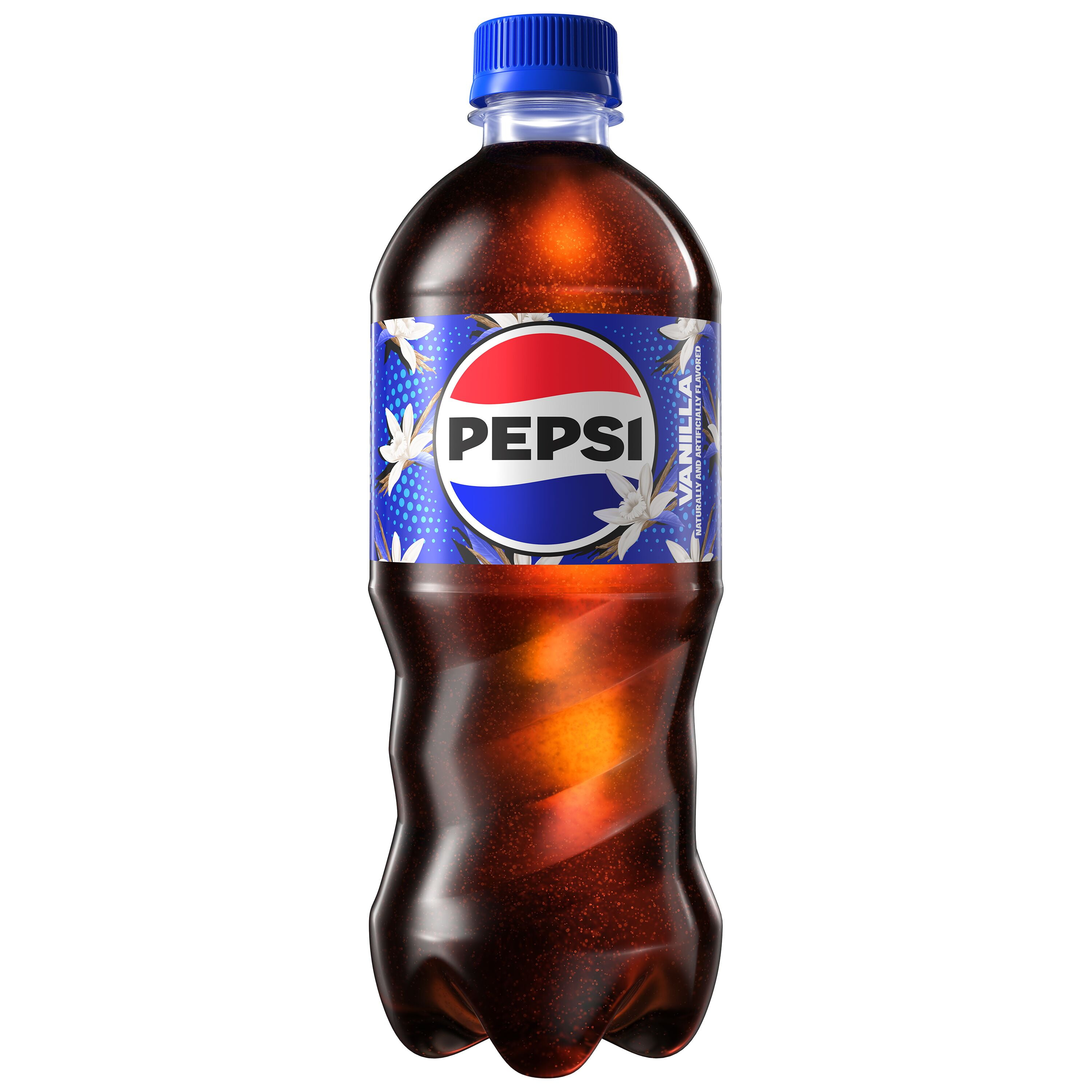 Pepsi Cola Vanilla Soda Pop, 20 fl oz Bottle