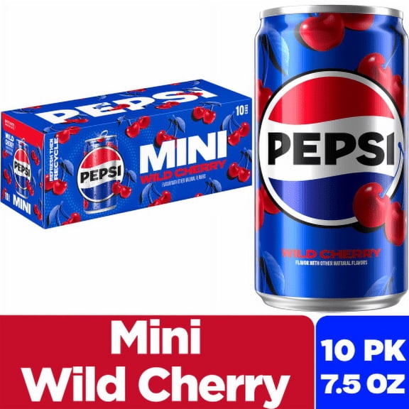 Pepsi Cola Wild Cherry Soda Mini Cans