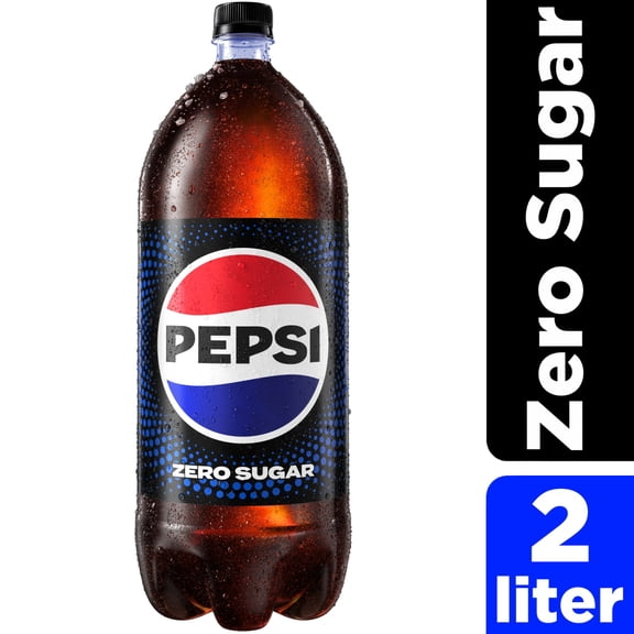 Pepsi Cola Zero Sugar Soda Bottle 2 liter - Pack of 1