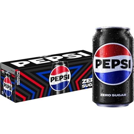 Pepsi Cola Zero Sugar Soda Pop, 12 fl oz, 12 Pack Cans