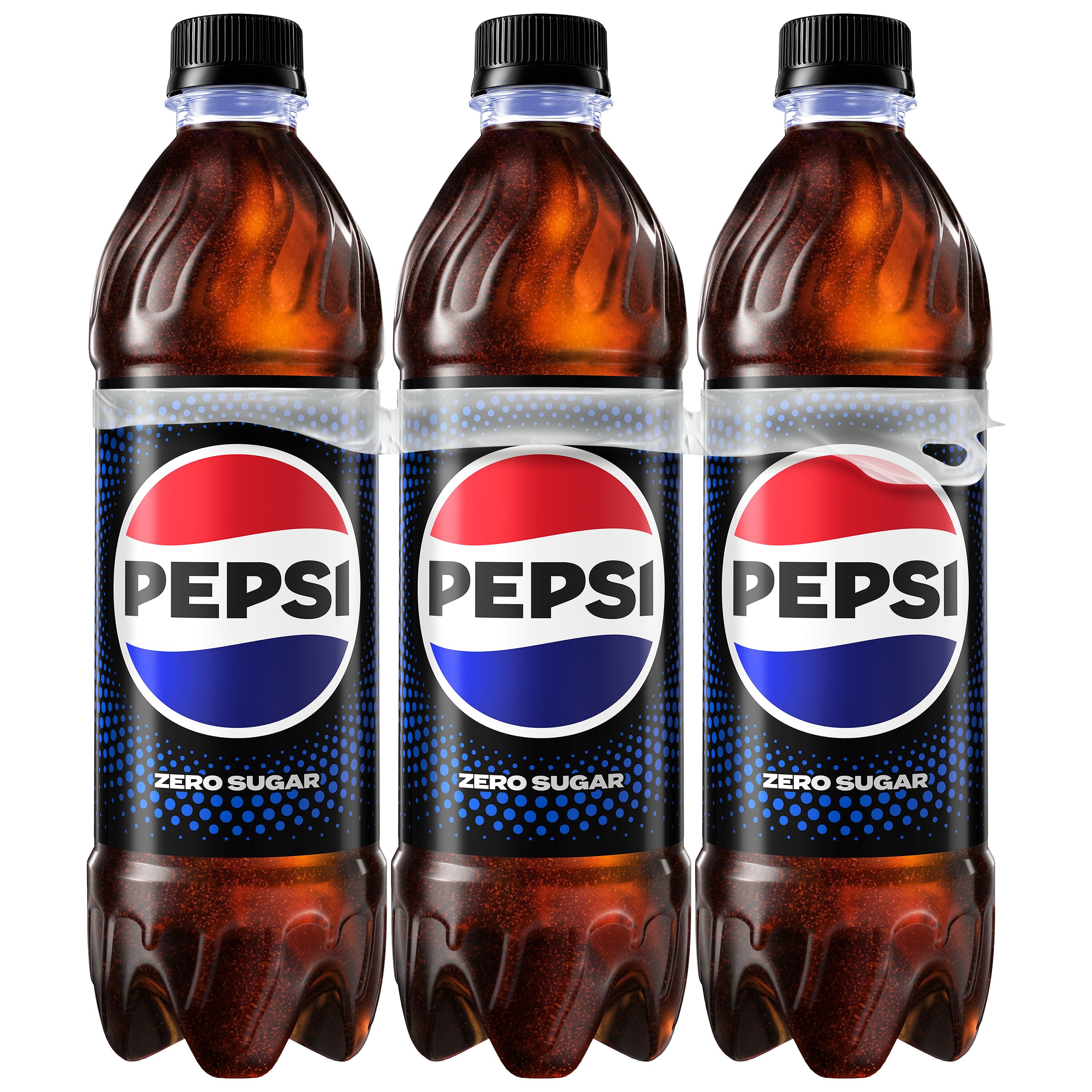 Pepsi Zero Sugar Soda Pop, 16.9 fl oz, 6 Pack Bottles