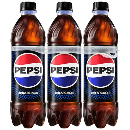 Pepsi Zero Sugar Soda Pop, 16.9 fl oz, 6 Pack Bottles