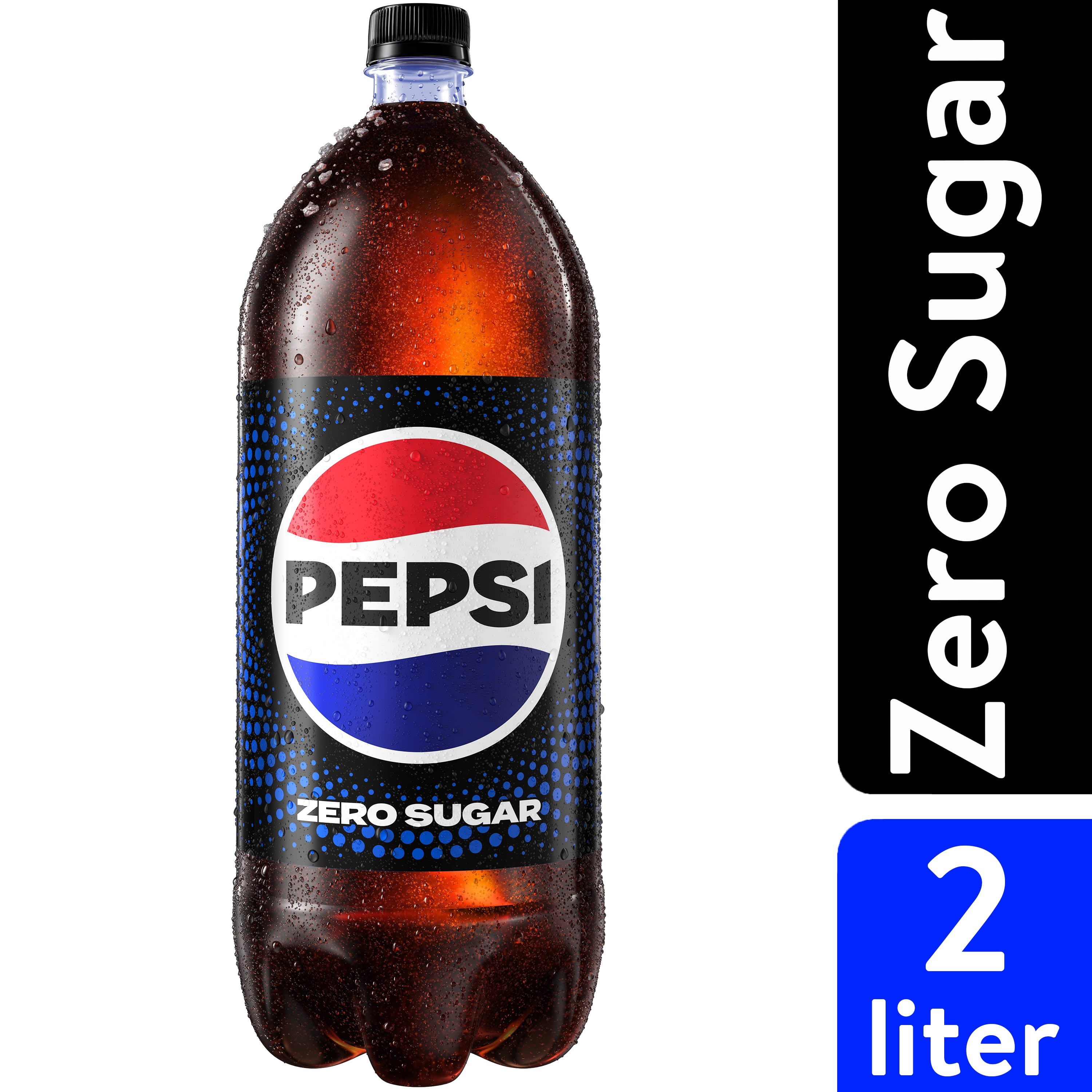 Pepsi Cola Zero Sugar Soda Pop, 2 Liter Size Bottle
