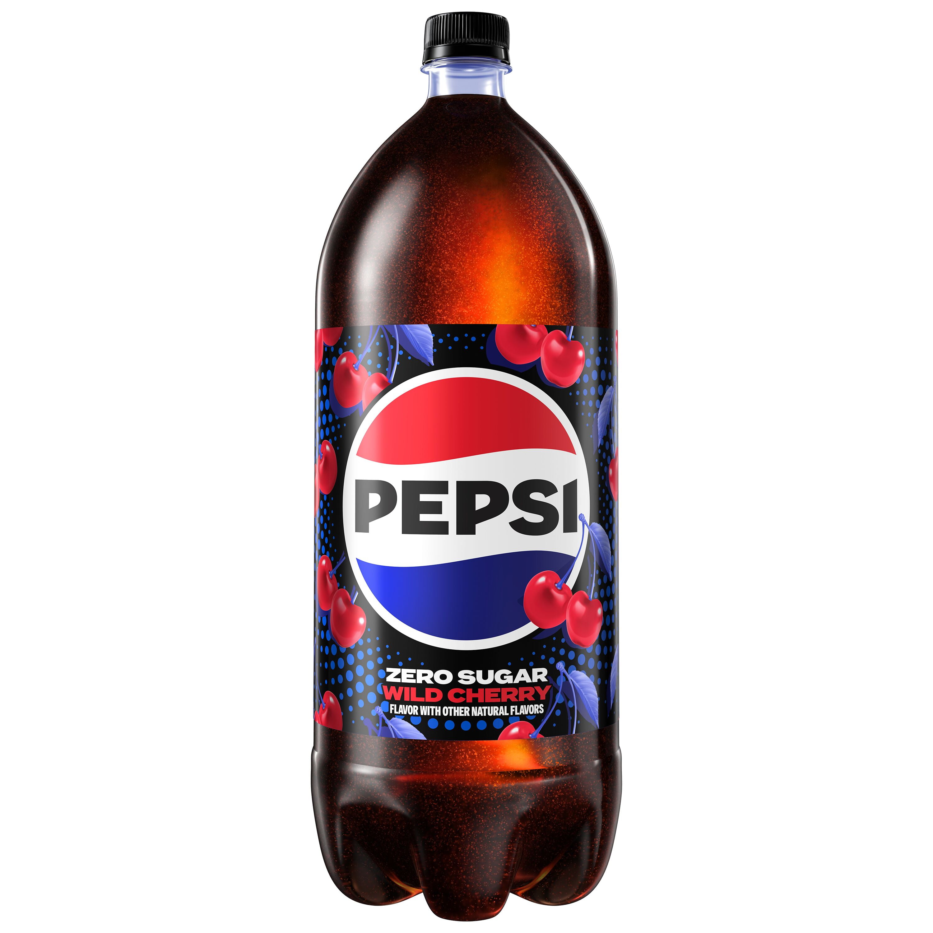 Pepsi Cola Zero Sugar Wild Cherry Cola Soda Pop, 2 Liter Bottle