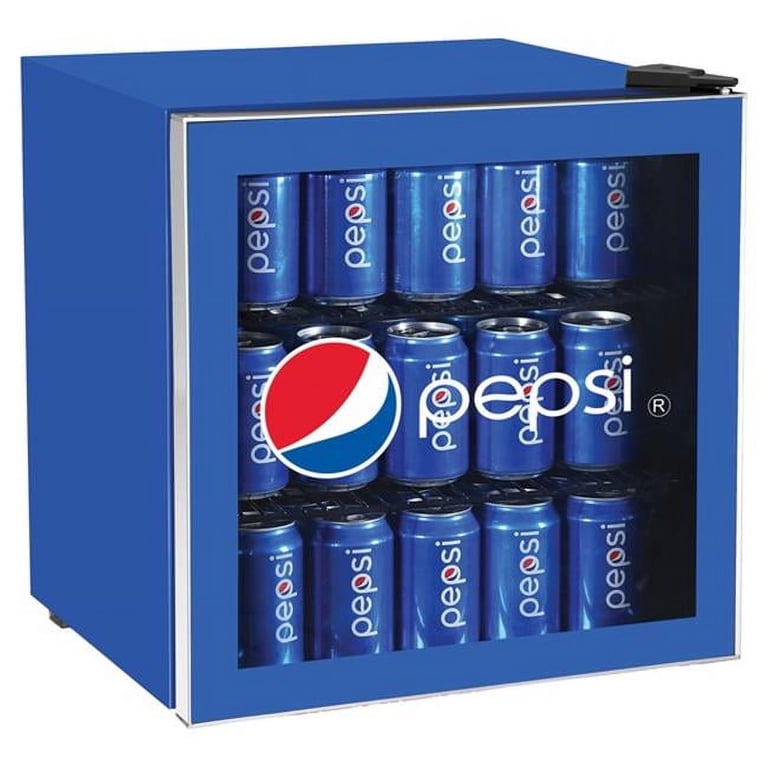 Pepsi Blue Compact Mini Fridge for Sodas, Small Drinks Cooler, 70