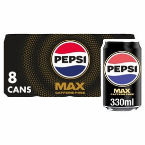 Pepsi Max Caffeine Free 8 x 330ml, British Import (Pack of 2)