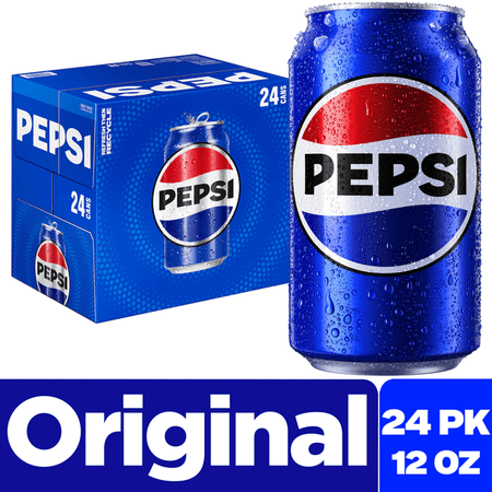 Pepsi Original Cola Soda, 12 fl oz, 24 Count
