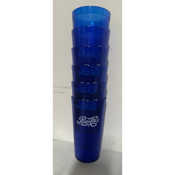 Pepsi Royal Blue Tumblers, 24-Ounce Restaurant Grade Cups, Set of 6