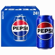 Pepsi Cola Soda Pop, 12 fl oz, 24 Count