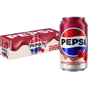Pepsi Soda Wild Cherry And Cream 12 fl oz, 12 Count Cans