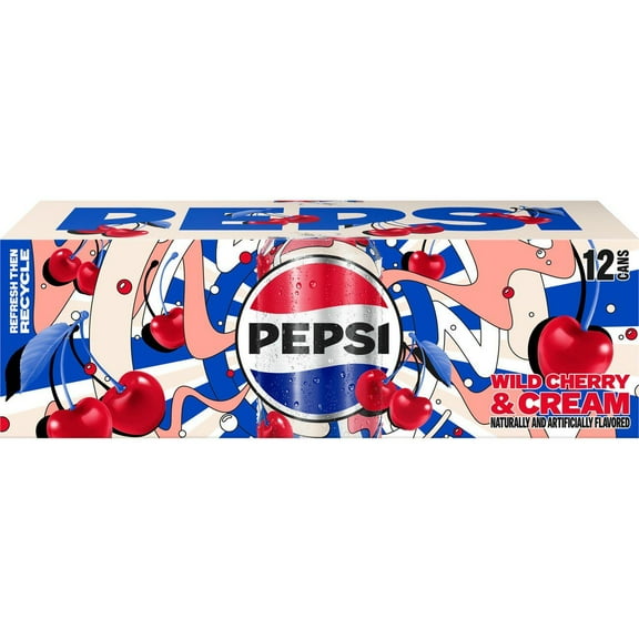 Pepsi Wild Cherry & Cream 12 pk Cans - 12 oz (Pack of 1)
