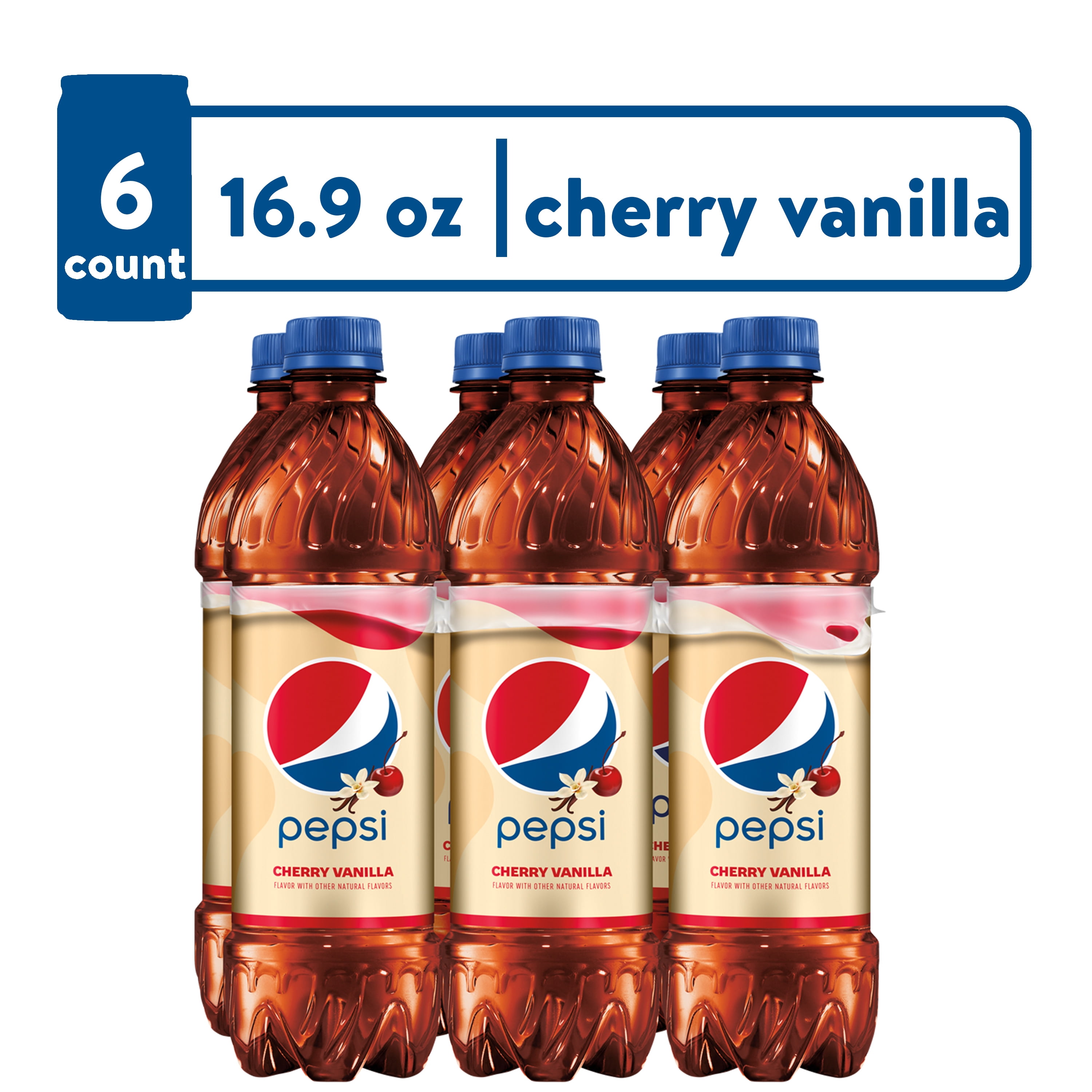 Pepsi Wild Cherry Vanilla Flavored Soda, 16.9 Fl. Oz., 6 Count