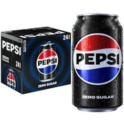 Pepsi Zero Sugar Cola Soda Pop, 12 fl oz, 24 Count