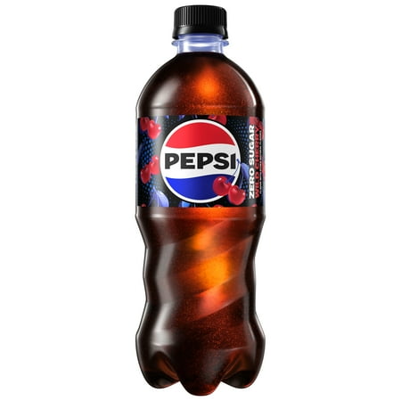 Pepsi Zero Sugar Wild Cherry Cola Soda Pop, 20 Fl Oz, Bottle