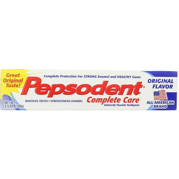 Pepsodent Complete Care Anticavity Fluoride Toothpaste Original 5.5 oz (Pack of 5)