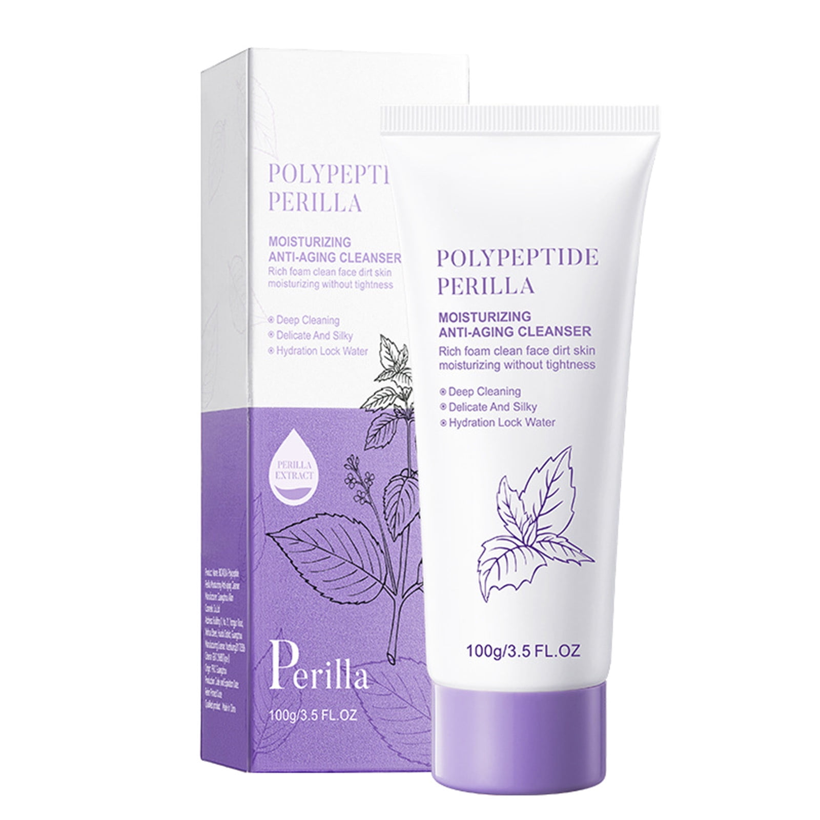 Peptide And Perilla Set Natural And Refreshing Moisturizer Cleanser And