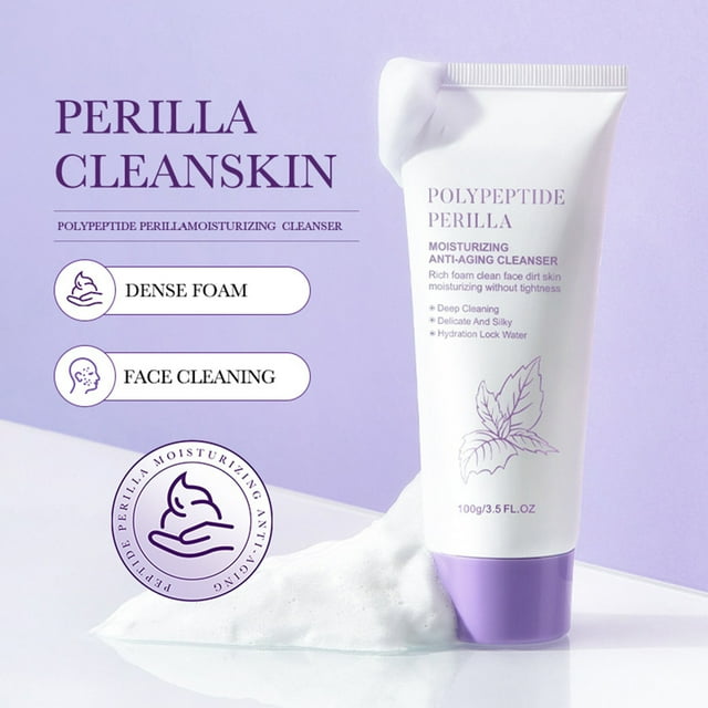 Peptide And Perilla Set Natural And Refreshing Moisturizer Cleanser And