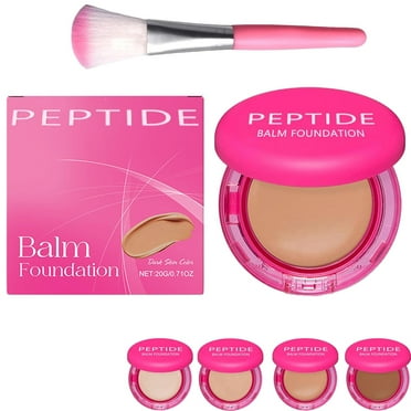 Peptide Bounce Balm Foundation, Peptide Bounce Foundation – Hydrating, Age-Defying Makeup for Mature Skin, Natural, Medium Buildable Coverage, Blur Fine Lines, Smooths Texture (Light/Medium)