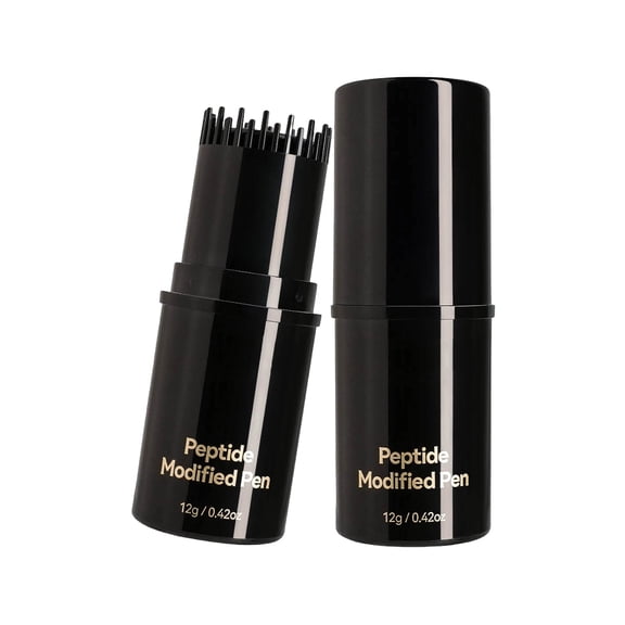 Peptide Modified Pen, Hair Color Stick & Comb, Portable Waterproof and Sweat-Proof Peptide Modified Pen, Hair Coloring, 2-in-1 Color Correction Stick with Root ext to Cover Gray and White Hair
