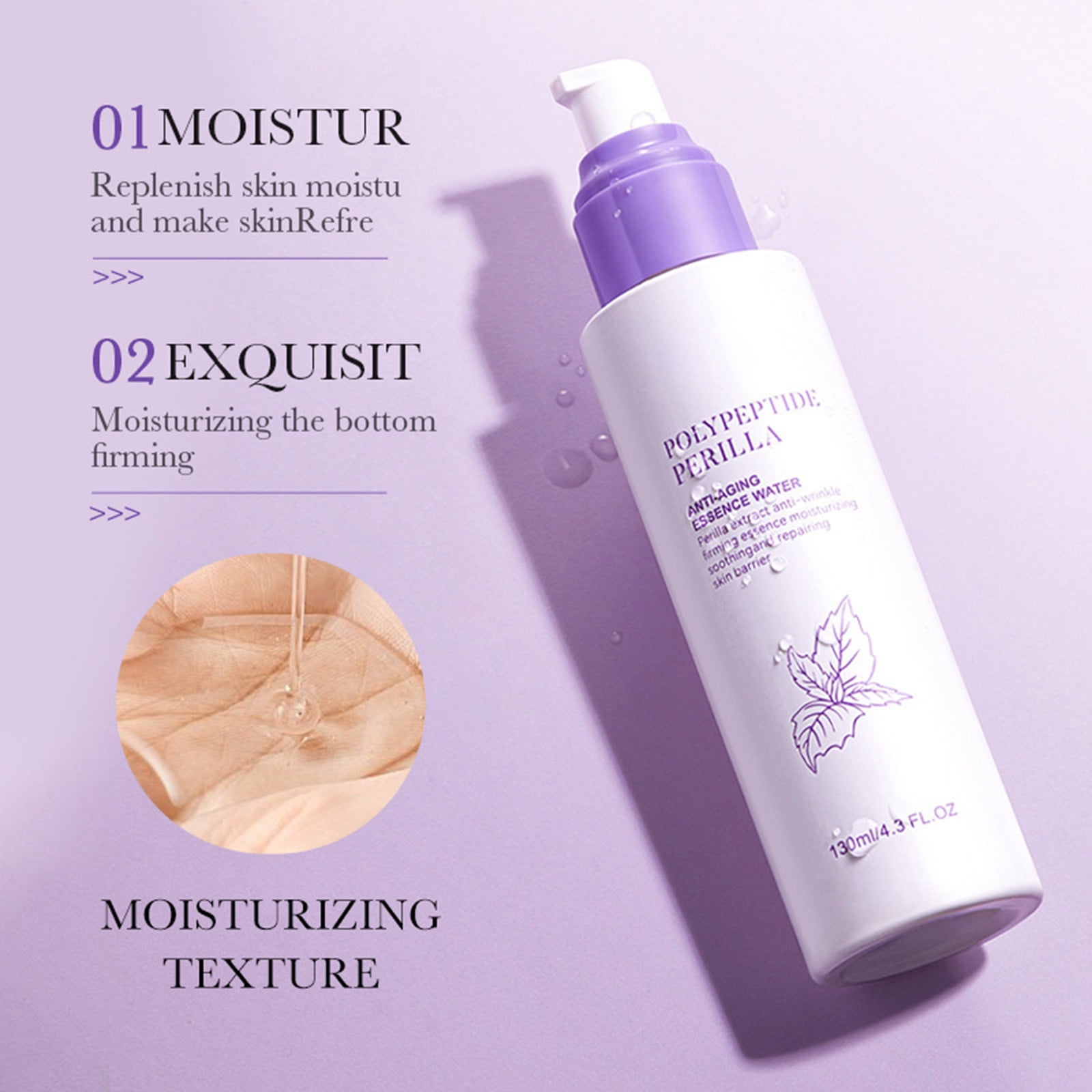 Peptide and Perilla Set Natural and Refreshing Moisturizer Cleanser and