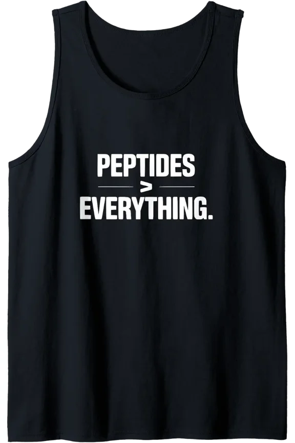 Peptides Over Everything Biohacking Longevity Men Women Tank Top Size S-3XL