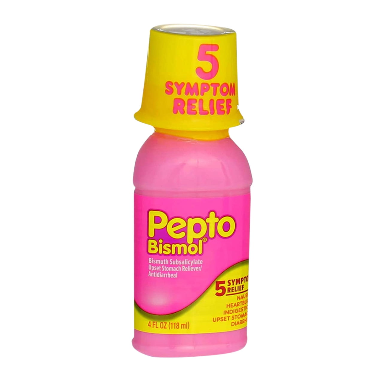 Pepto Bismol 5 Symptoms Digestive Relief Original Liquid, 4 Oz