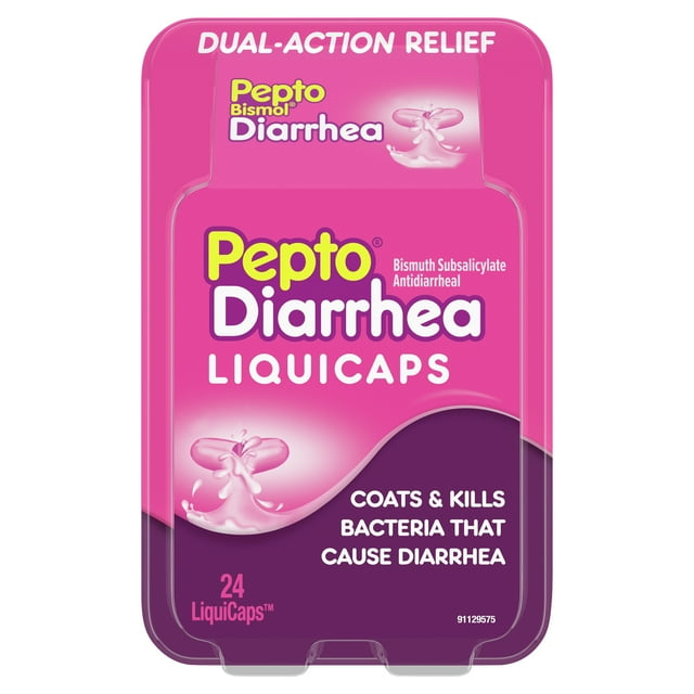 Pepto Bismol Anti Diarrhea Fast Relief LiquiCaps, 24 Ct