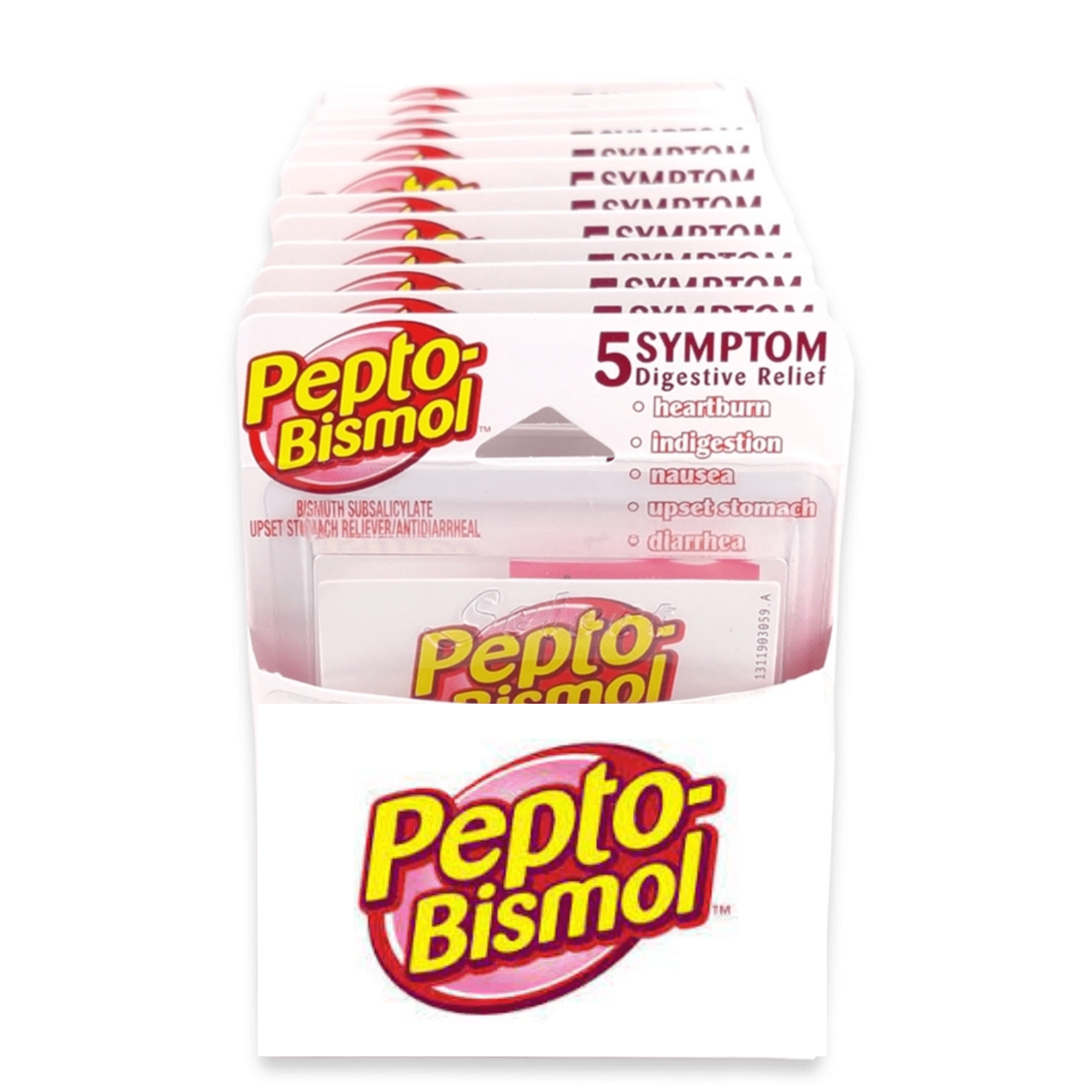 Pepto Bismol Chewable Convenient On The Go Tablets for Upset Stomach