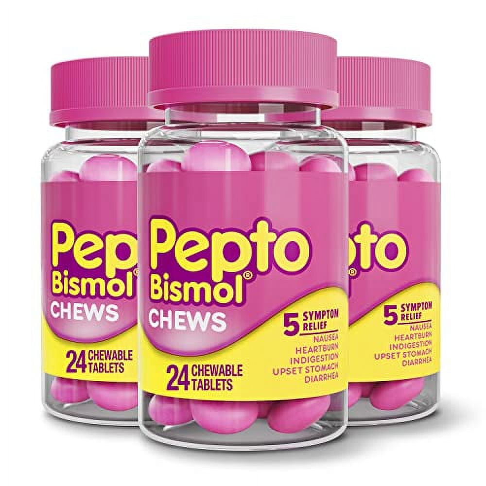 Pepto Bismol Chews, Fast and Effective Digestive Relief from Nausea