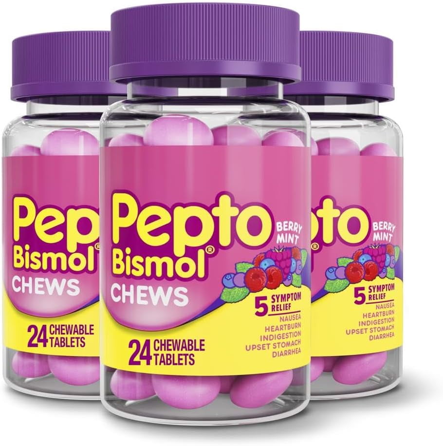 Pepto Bismol Chews, Fast and Effective Digestive Relief from Nausea