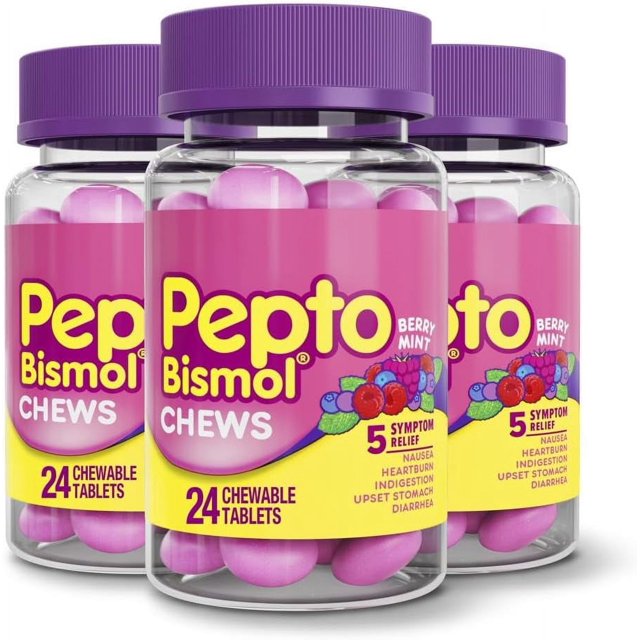Pepto Bismol Chews, Fast and Effective Digestive Relief from Nausea