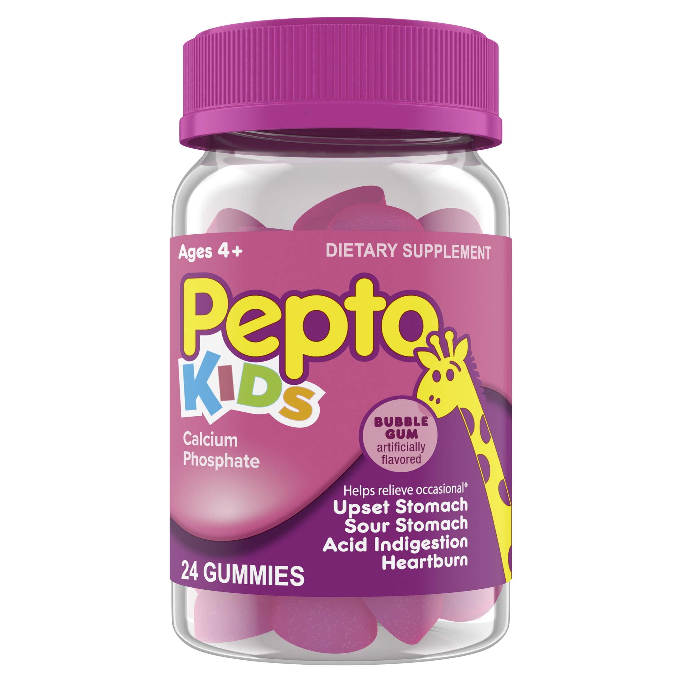 Pepto Bismol Kids Gummies, Indigestion and Anti-Diarrhea Stomach Relief for Children, 24 Count