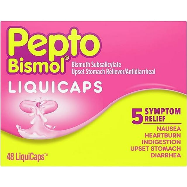 Pepto Bismol Liquicaps, Bismuth Subsalicylate, MultiSymptom Relief of