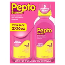 Pepto Bismol Liquid, Indigestion and Anti-Diarrhea Stomach Relief, Original, 2x16 Fl oz