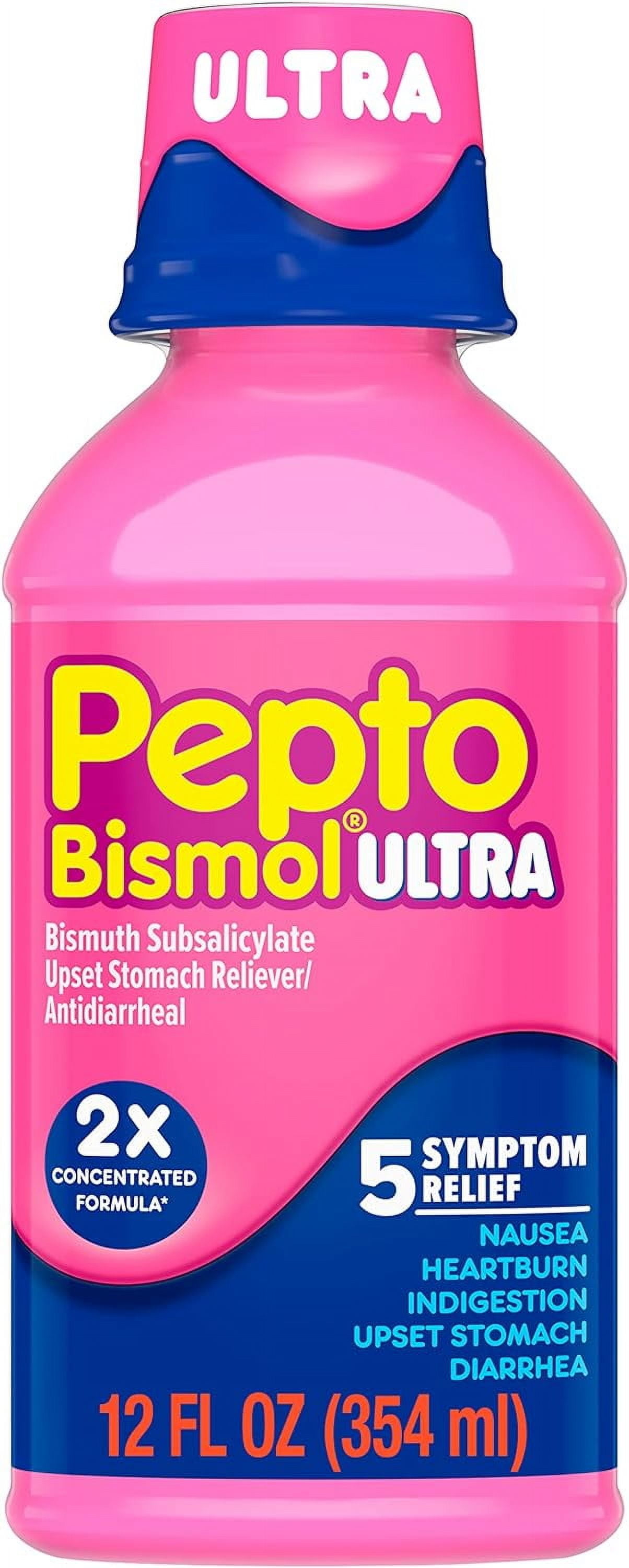 Pepto Bismol Liquid Ultra for Nausea, Heartburn, Indigestion, Upset ...