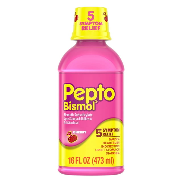 Pepto Bismol Liquid, Upset Stomach & Diarrhea Relief, overtheCounter