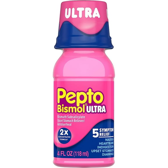 Pepto Bismol Max Strength Upset Stomach Reliever 5 Symptom, 4 oz, 6 Pack