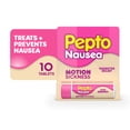 thumbnail image 1 of Pepto Nausea Motion Sickness, Treats And Prevents Nausea, Motion Sickness, 10 Count, 1 of 10