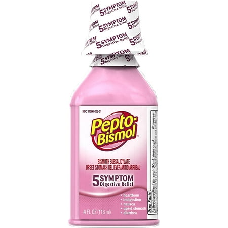 Pepto-Bismol Original Liquid 5 Symptom Relief, Including Upset Stomach & Diarrhea 4 Oz